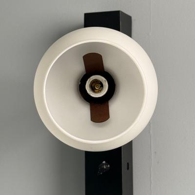 Italian Mid Century Modern Three Light Wall Sconce Painted Metal Glass 1950s