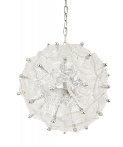 Italian Mid Century Murano Glass Disk Chandelier