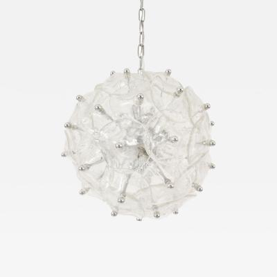 Italian Mid Century Murano Glass Disk Chandelier