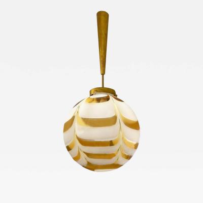 Italian Mid Century Murano Glass Globe Pendant 1960s