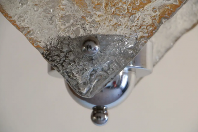 Italian Mid Century Murano Glass Pendant Lamp Per Mazzega 1970s