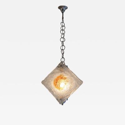 Italian Mid Century Murano Glass Pendant Lamp Per Mazzega 1970s