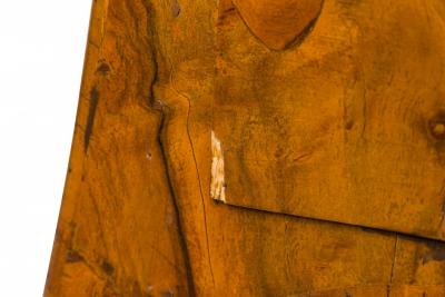 Italian Mid Century Oyster Burl Cabriole Leg Writing Table