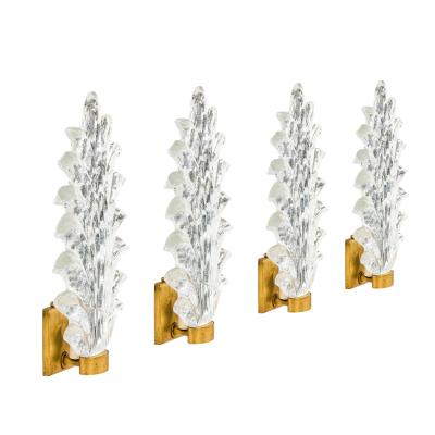Italian Mid Century Palm Frond Wall Sconces