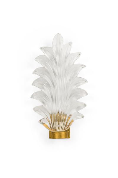 Italian Mid Century Palm Frond Wall Sconces