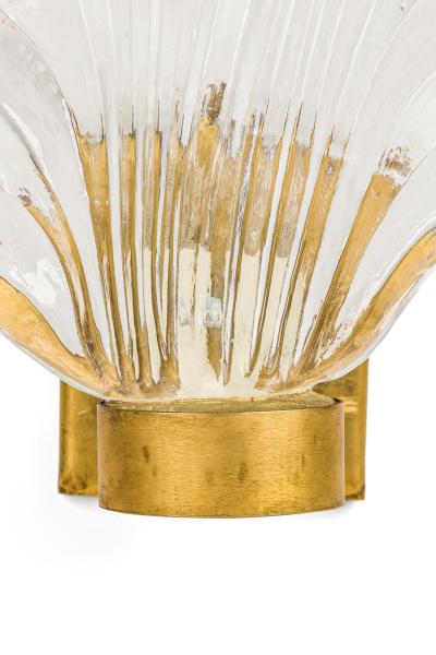 Italian Mid Century Palm Frond Wall Sconces