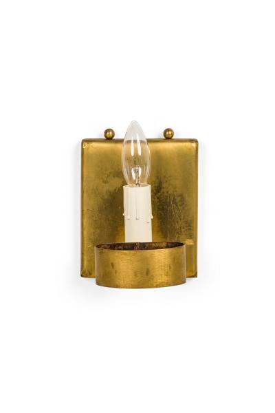Italian Mid Century Palm Frond Wall Sconces