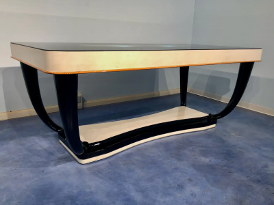 Italian Mid Century Parchment Dining Table 1950s