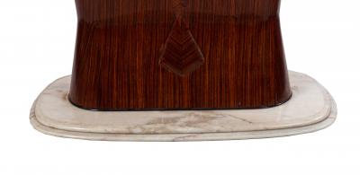 Italian Mid Century Parchment and Rosewood Dining Table