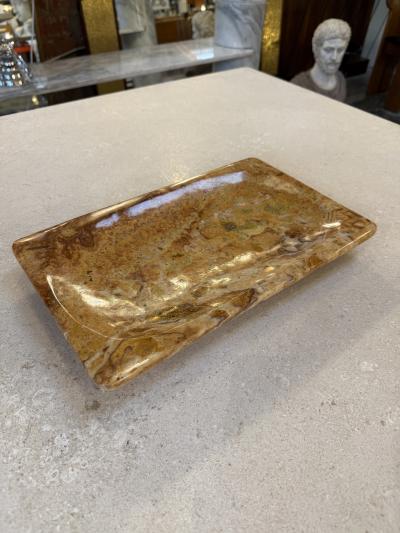 Italian Mid Century Polished Marble Tray 1970s