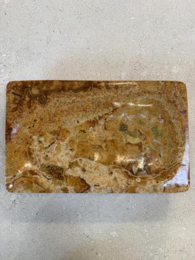 Italian Mid Century Polished Marble Tray 1970s