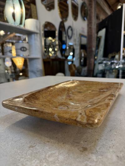 Italian Mid Century Polished Marble Tray 1970s