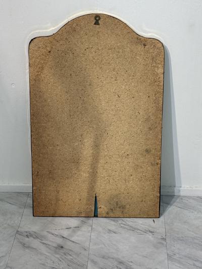 Italian Mid Century Rectangular Mirror with Arched Top 1950s
