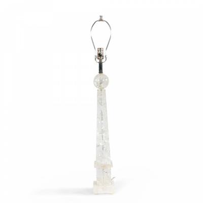Italian Mid Century Rock Crystal Table Lamps