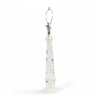 Italian Mid Century Rock Crystal Table Lamps
