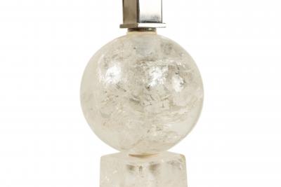 Italian Mid Century Rock Crystal Table Lamps