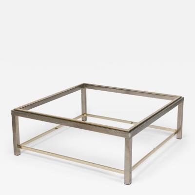 Italian Mid Century Romeo Rega Brass and Steel Low Table Base