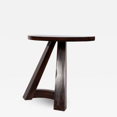 Italian Mid Century Rosewood Demilune Console Table