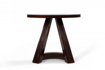 Italian Mid Century Rosewood Demilune Console Table
