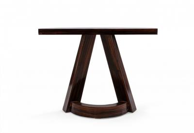 Italian Mid Century Rosewood Demilune Console Table