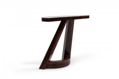 Italian Mid Century Rosewood Demilune Console Table