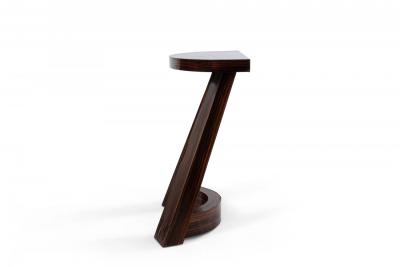 Italian Mid Century Rosewood Demilune Console Table