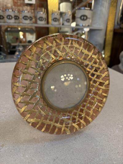 Italian Mid Century Round Picture Frame 1970s