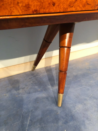 Italian Mid Century Sideboard Honey Color in Birch Wood 1950s