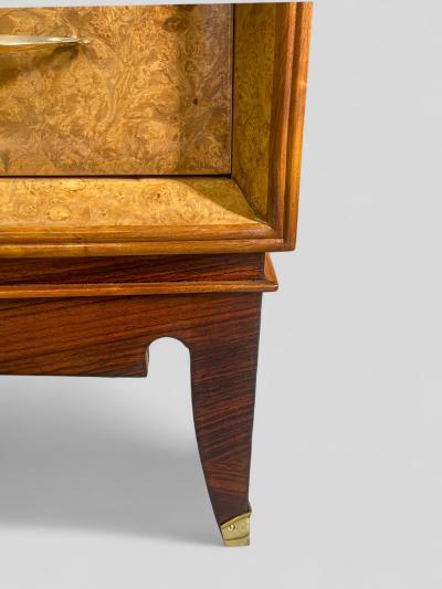 Italian Mid Century Sideboard or Chest of Drawers in Maple Root 1950s