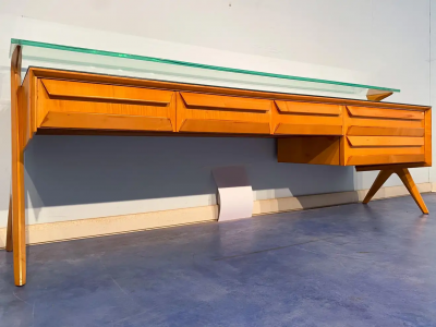 Italian Mid Century Sideboard or Vanity Dresser by Vittorio Dassi 1950s