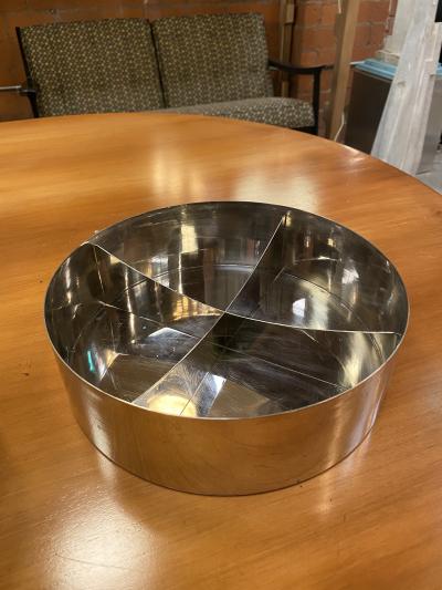 Italian Mid Century Silver Cookie Jar 1960s 