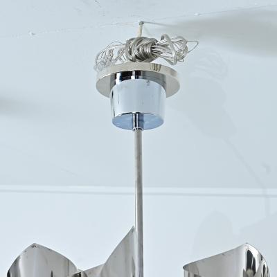 Italian Mid Century Space Age Chrome Chandelier