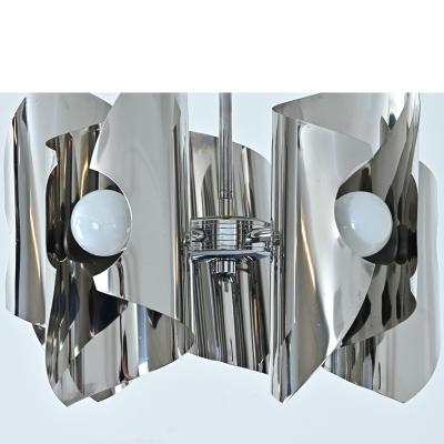 Italian Mid Century Space Age Chrome Chandelier