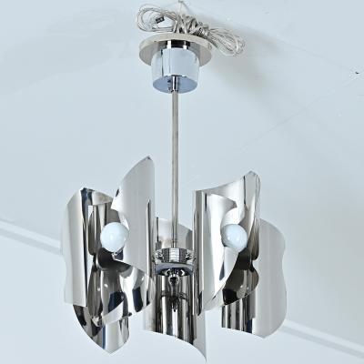 Italian Mid Century Space Age Chrome Chandelier