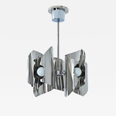 Italian Mid Century Space Age Chrome Chandelier