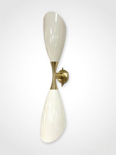 Italian Mid Century Style Double Shade Sconce