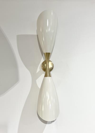 Italian Mid Century Style Double Shade Sconce