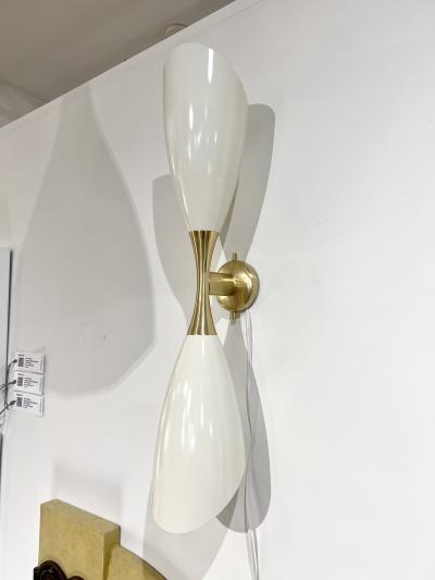 Italian Mid Century Style Double Shade Sconce