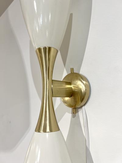 Italian Mid Century Style Double Shade Sconce