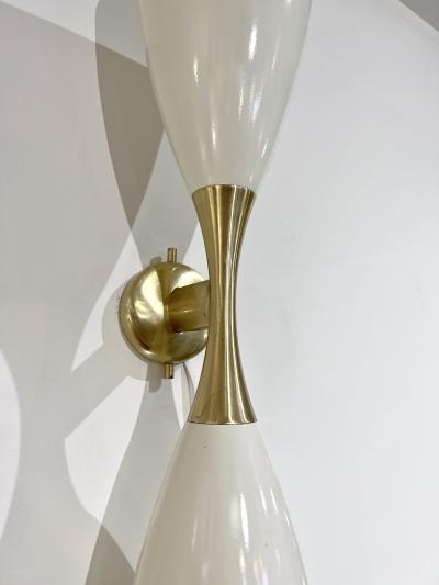 Italian Mid Century Style Double Shade Sconce