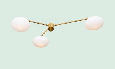 Italian Mid Century Style Flush Mount Chandelier