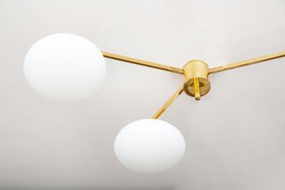 Italian Mid Century Style Flush Mount Chandelier