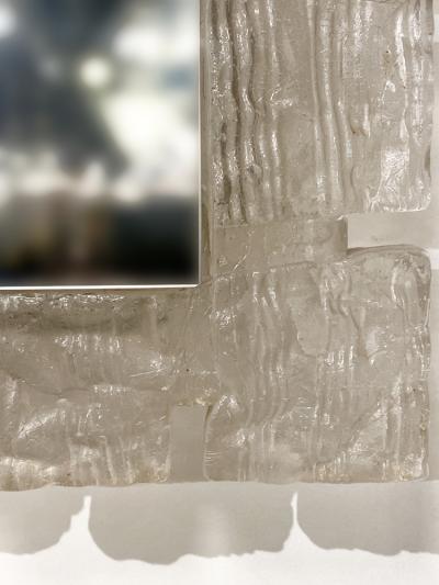 Italian Mid Century Style Perspex Illuminated Rectangular Wall Mirror