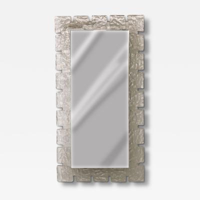 Italian Mid Century Style Perspex Illuminated Rectangular Wall Mirror