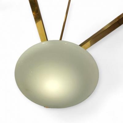 Italian Mid Century Triangular Gold Lamp