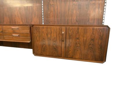 Italian Mid Century Wooden Wall Unit