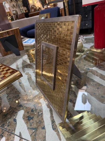 Italian Mid Century Woven Brass Picture Frame 1970s