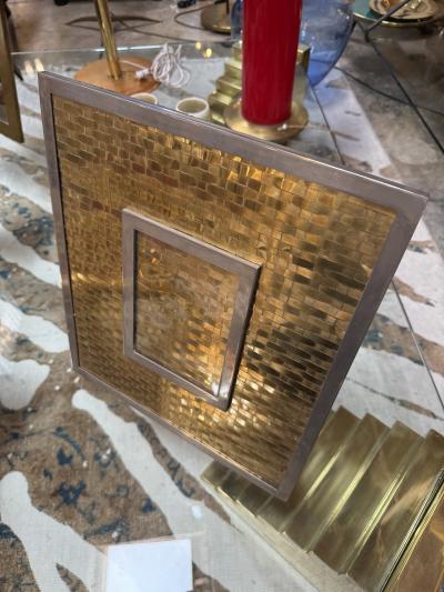 Italian Mid Century Woven Brass Picture Frame 1970s