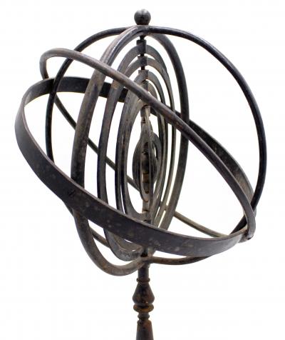 Italian Mid Century Wrought Iron Armillary