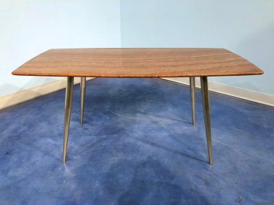 Italian Midcentury Orange Marble Coffee Table 1950